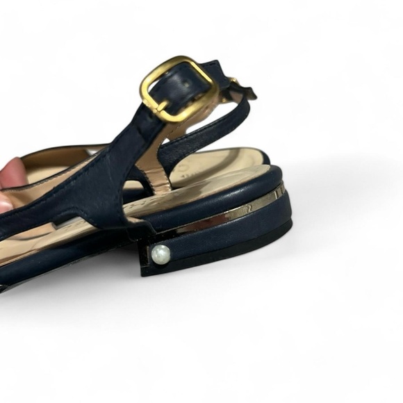 Vintage Chanel Blue Pearl Heels - Picture 3 of 6